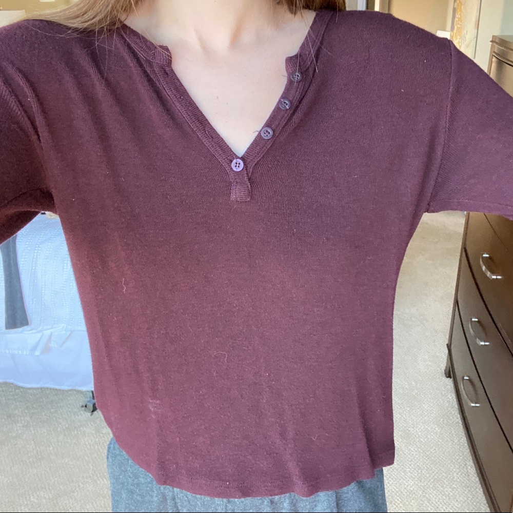 brandy melville maroon top